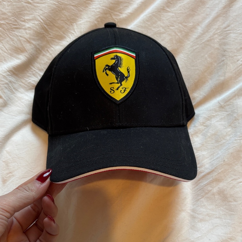 Ferrari Black and Yellow Logo Cap